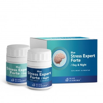 BLUE STRESS EXPERT FORTE 24 deň & noc - 100% prírodný doplnok proti stresu 