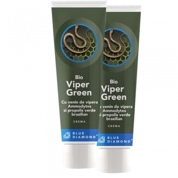 PACHET PROMOTIONAL 2 creme Viper Green cu venin de vipera si propolis verde brazilan la 100 ml